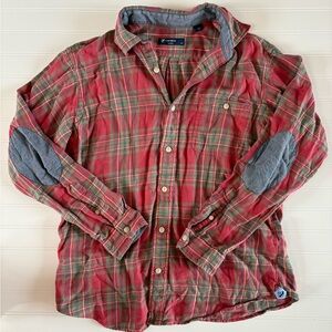 Daniel Cremieux Red and Green Plaid Casual Button Down Shirt